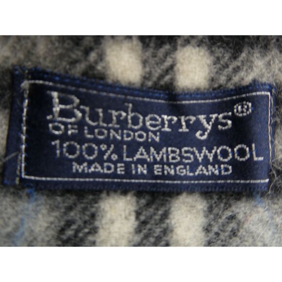 Authentic Burberry‎ Classic Grey/Black/Red/White Scarf 100% Lambswool - Picture 3 of 5